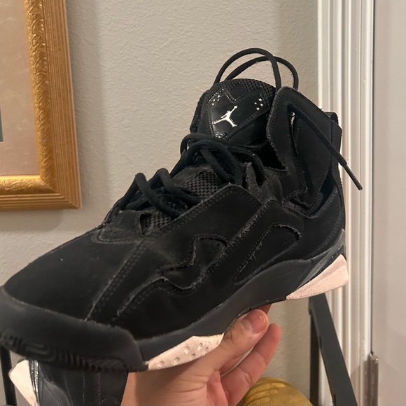 Jordan Men's Black and White Sneakers - Picture 6 of 6